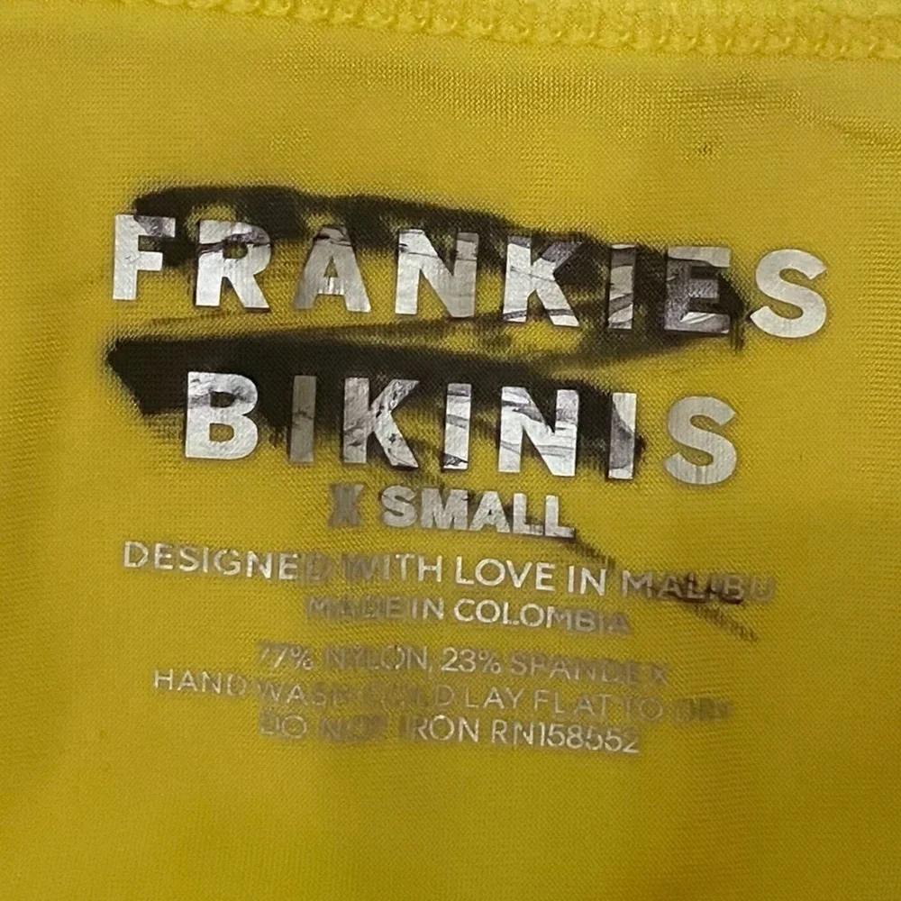 New! Frankie’s Bikini’s *flaw* jean plisse bandeau top strapless 1082